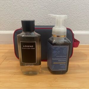 Bath & Body Works Legend Men’s 3-in-1 Wash, Marshmallow Fireside Soap Travel Bag